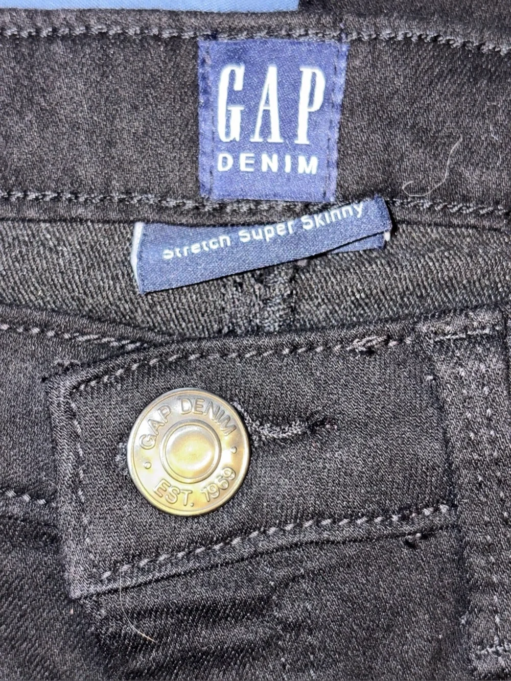 NWT Gap Girls Black High Stretch Super Skinny Jeans Size 10